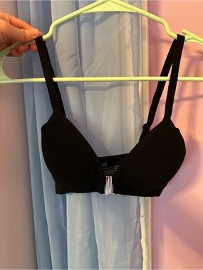 NWOT Boody LYOLYTE Front Closure Triangle Bralette in Black XS